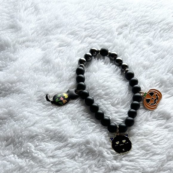 Handcrafted Halloween Charm Bracelet - Picture 1 of 5